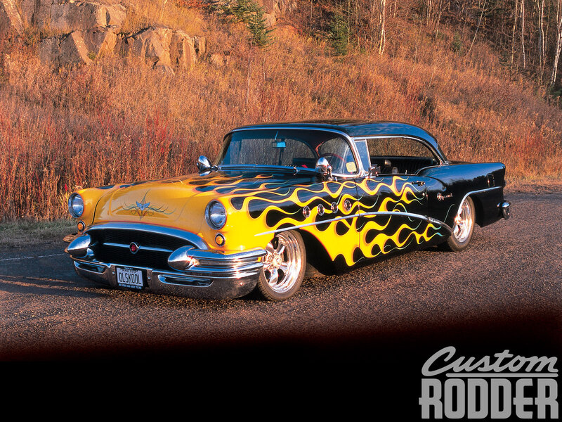Custom Car with Flames