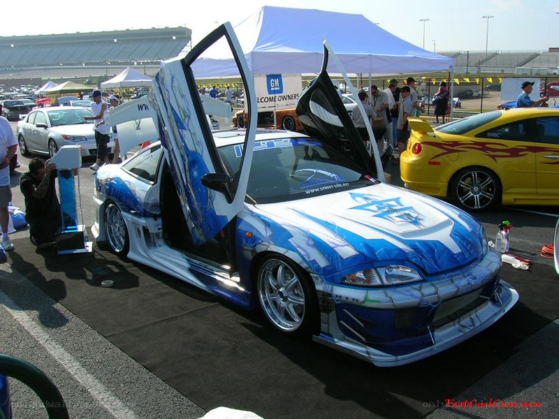custom car with gullwing doors