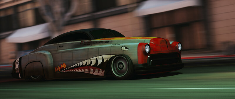 Custom Car with Shark Mouth