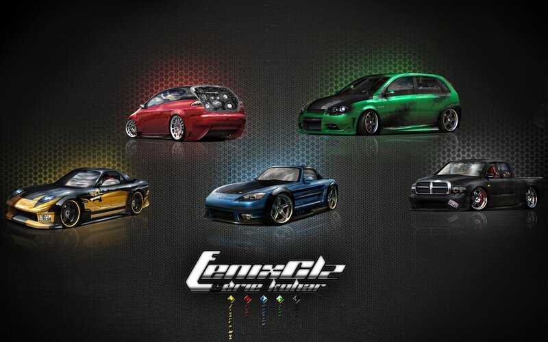 Custom cars collage