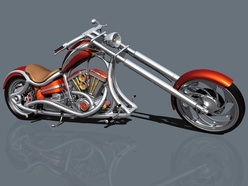 Custom chopper motorcycle