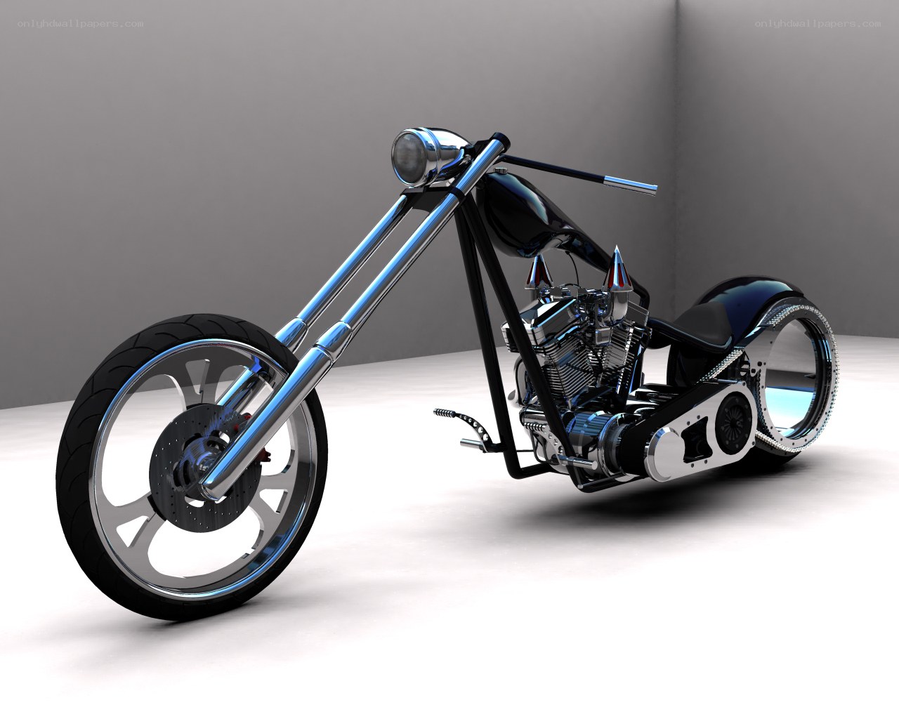 Custom chopper motorcycle