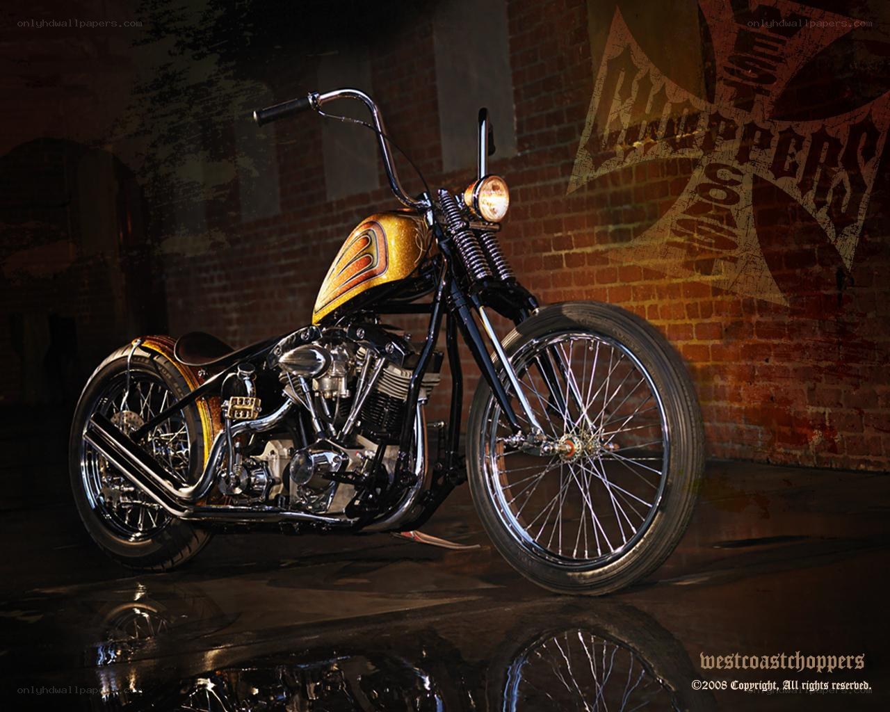 Custom chopper motorcycle