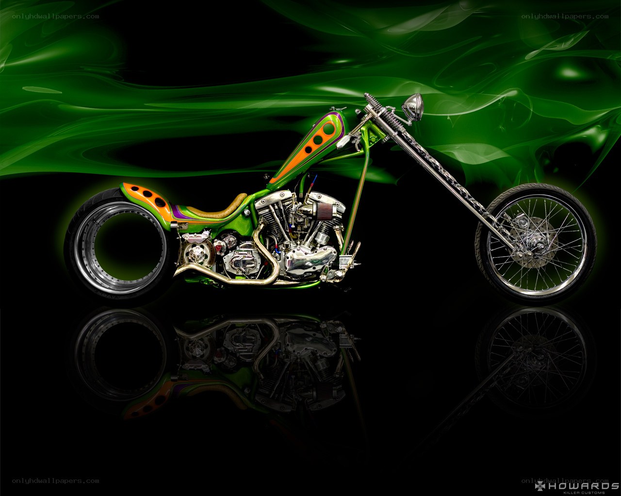 Custom chopper motorcycle