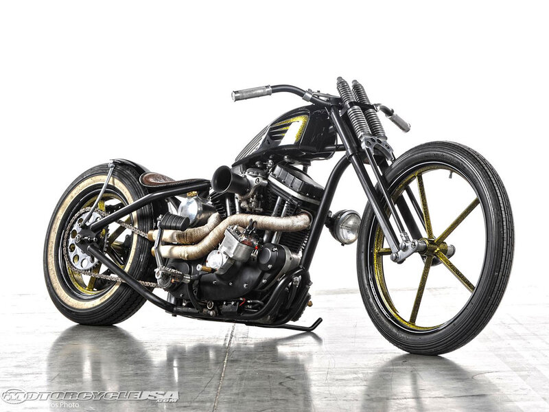 Custom Chopper Motorcycle — Black, Neutral, Photograph, Engine, Wheels