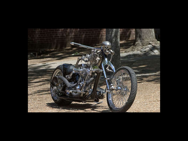 Custom Chopper Motorcycle — Black