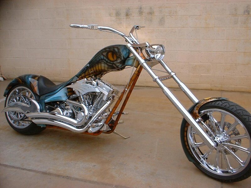 Custom Chopper Motorcycle — Chrome