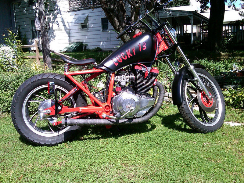 Custom Chopper Motorcycle — Red, Calm