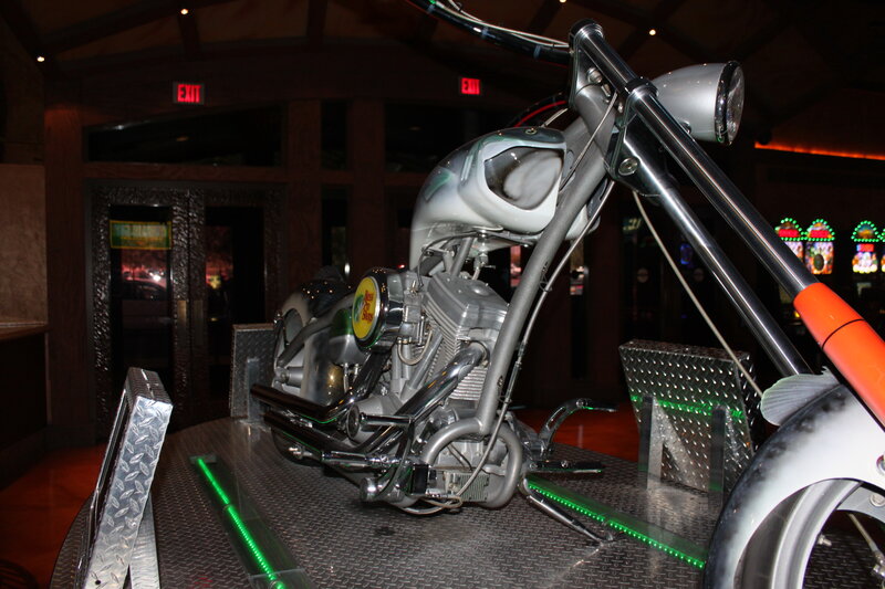 Custom Chopper Motorcycle — Silver, Dark