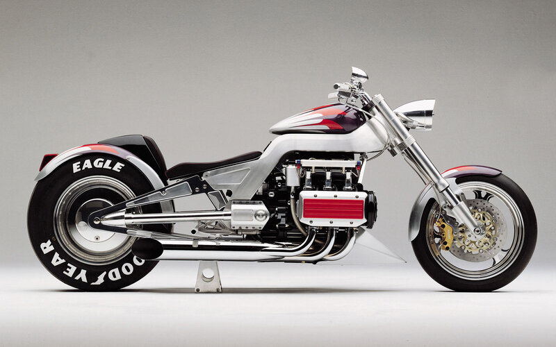 Custom Chopper Motorcycle — Silver, Neutral, Photograph, Engine, Tires