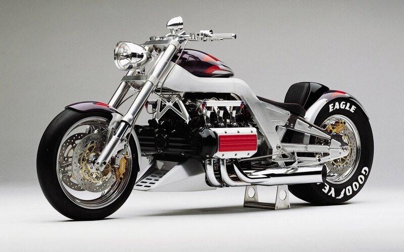 Custom Chopper Motorcycle — Silver, Neutral, Photograph, Headlight
