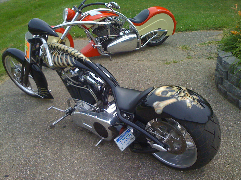 Custom Chopper Motorcycles — Black, Calm