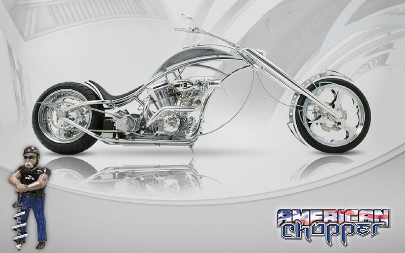Custom Chrome Chopper Motorcycle