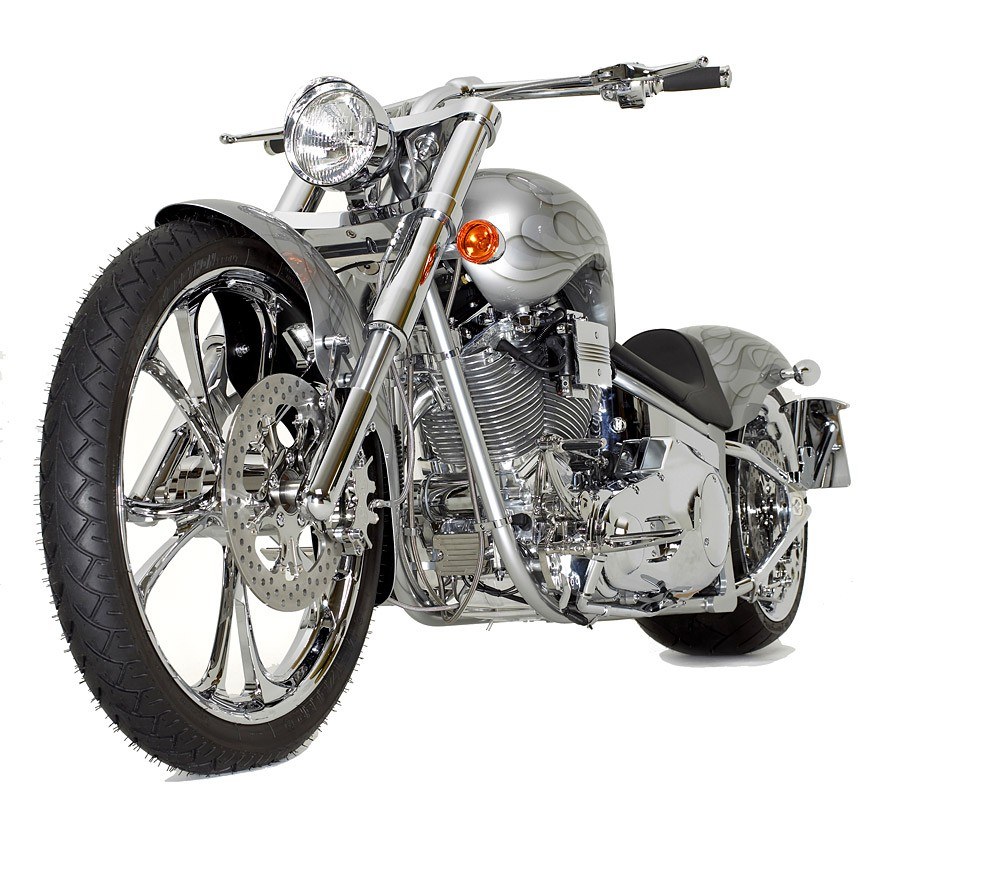 custom chrome motorcycle