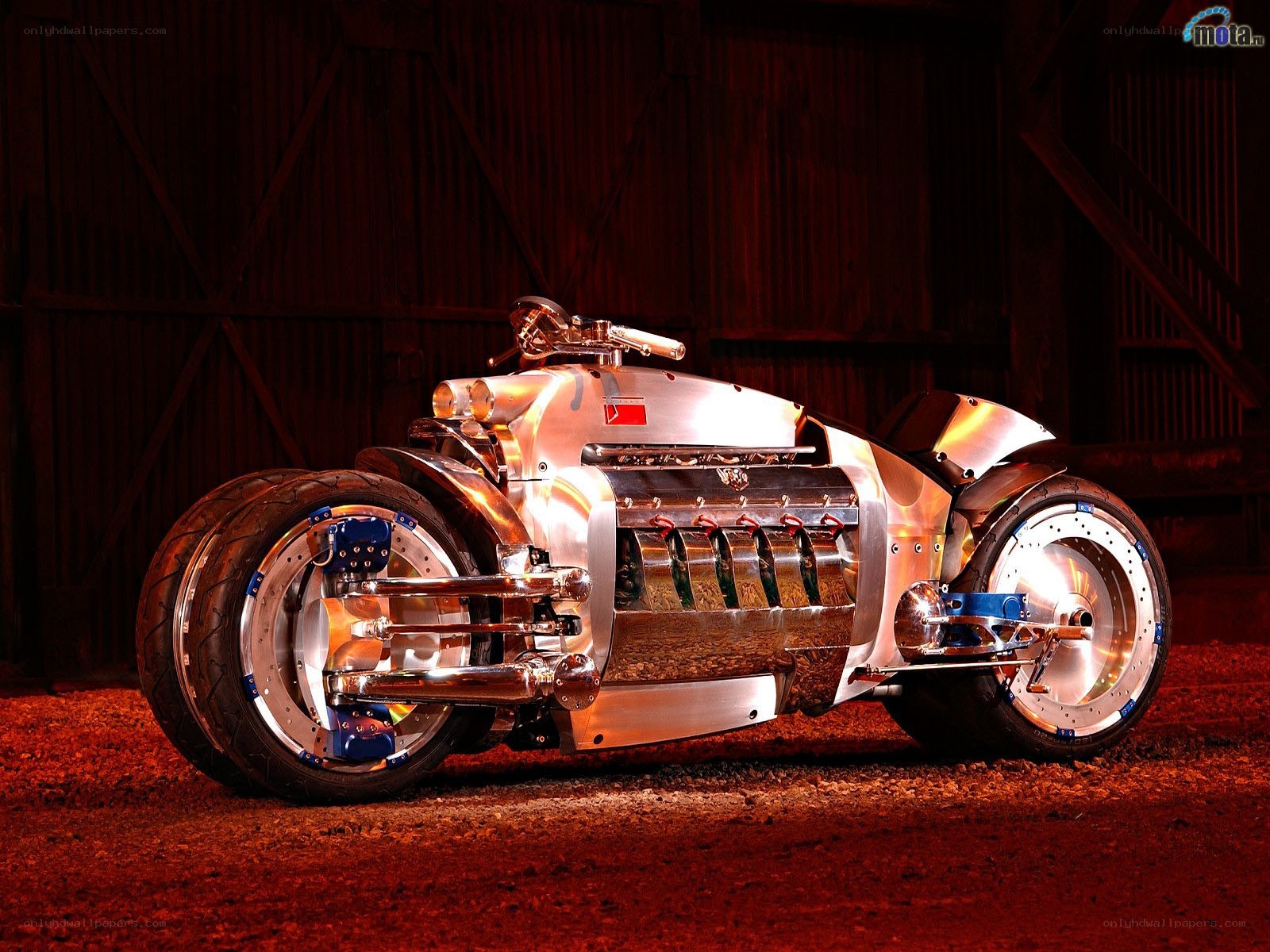 Custom chrome motorcycle
