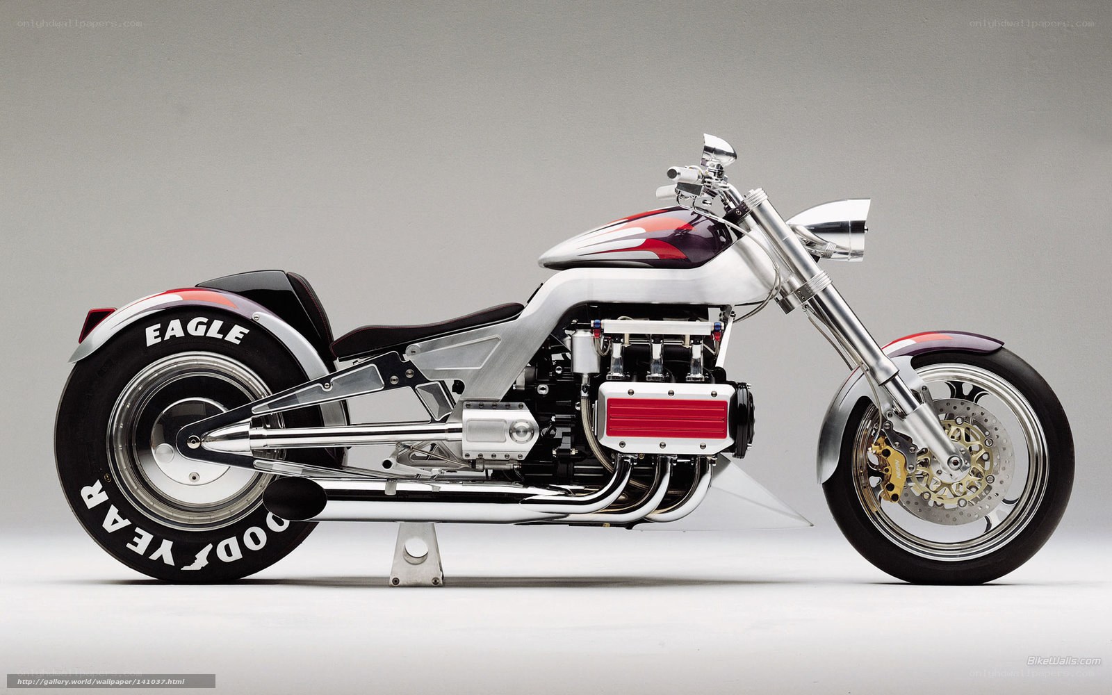 Custom chrome motorcycle