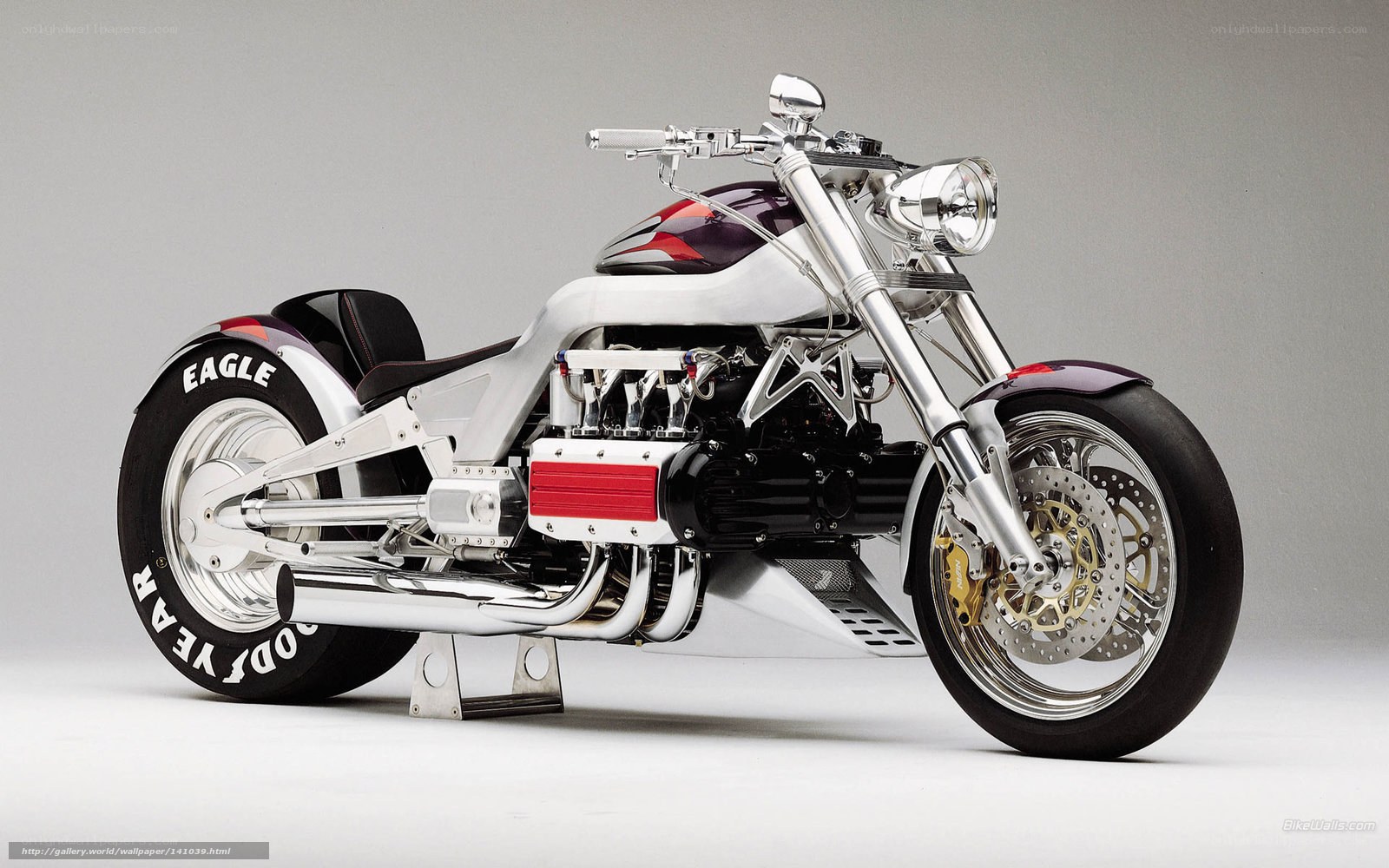 Custom chrome motorcycle