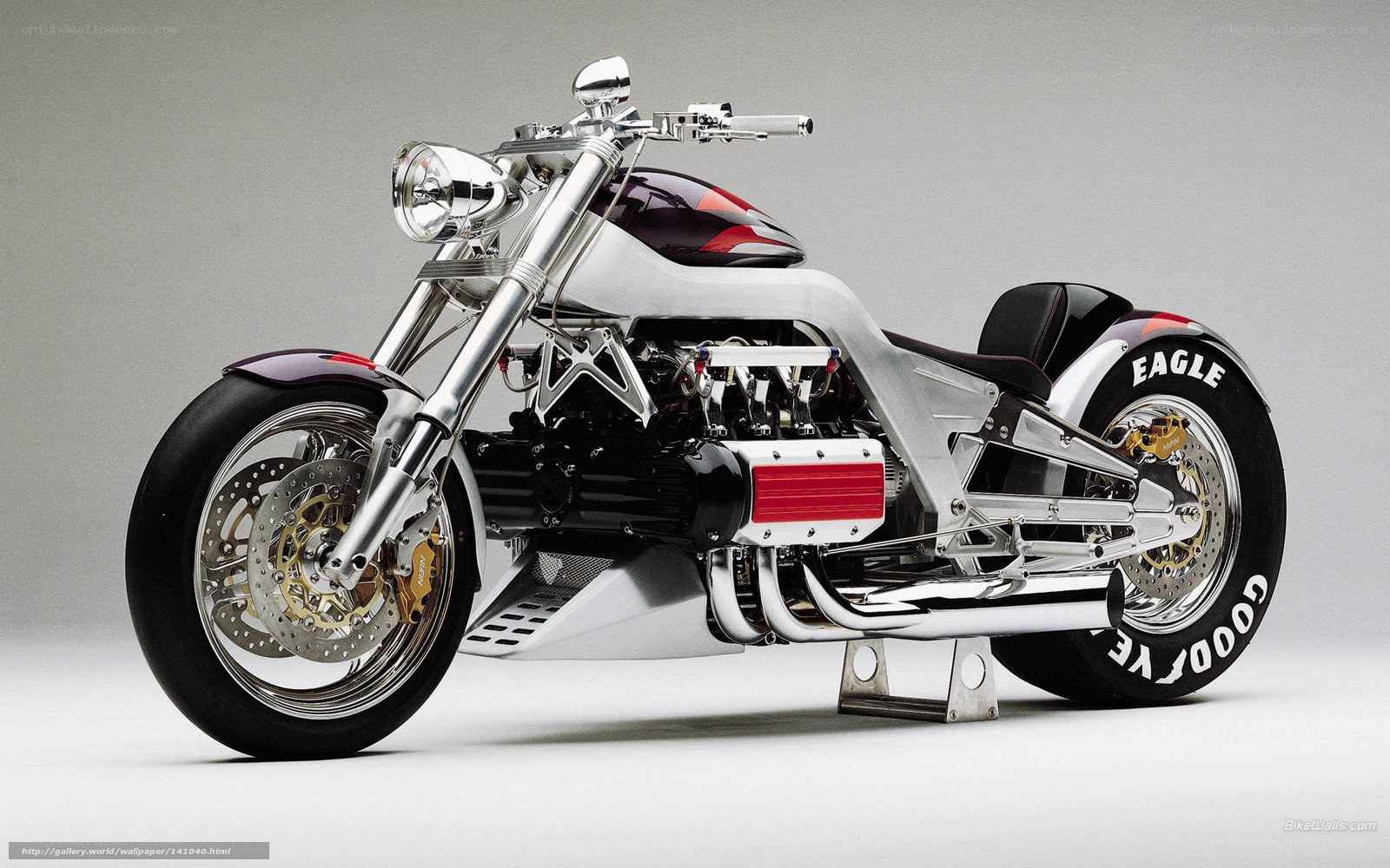 Custom chrome motorcycle