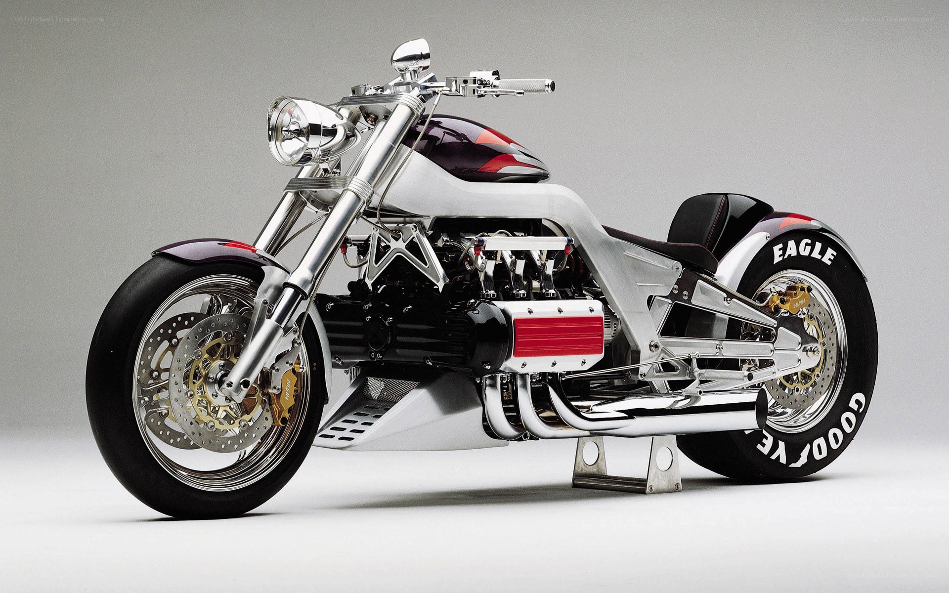 custom chrome motorcycle