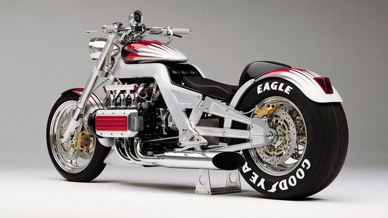 Custom Chrome Motorcycle — Silver, Neutral, Photograph