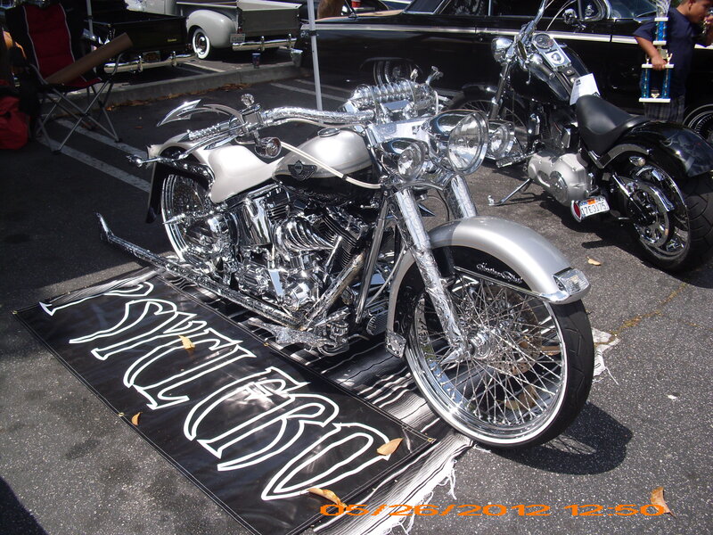 Custom Chrome Motorcycle — Silver, Showcase