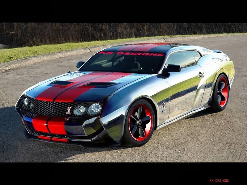 Custom chrome muscle car