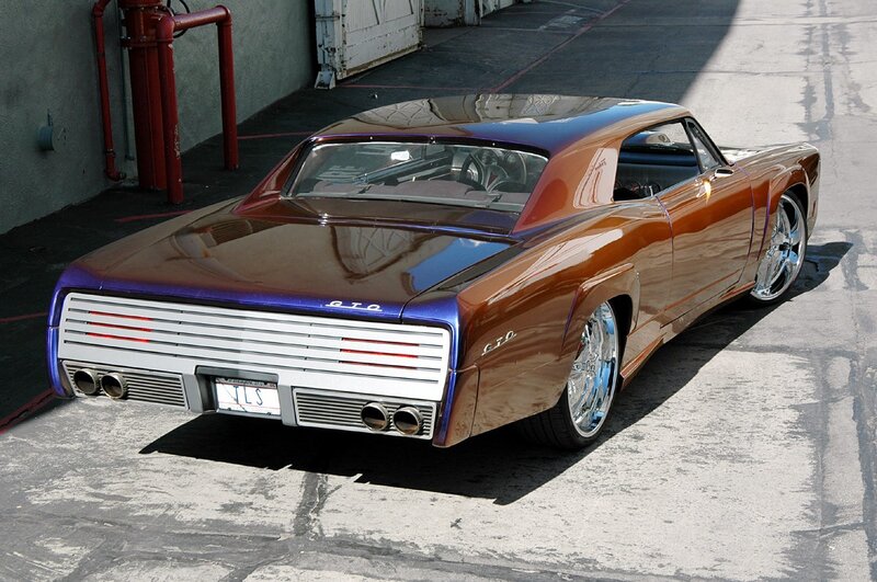 custom classic car rear view