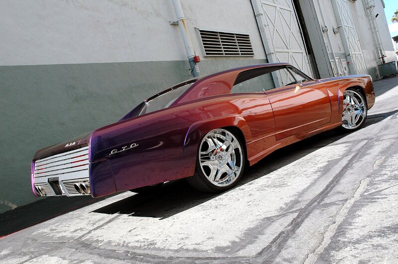 custom classic car with gradient paint