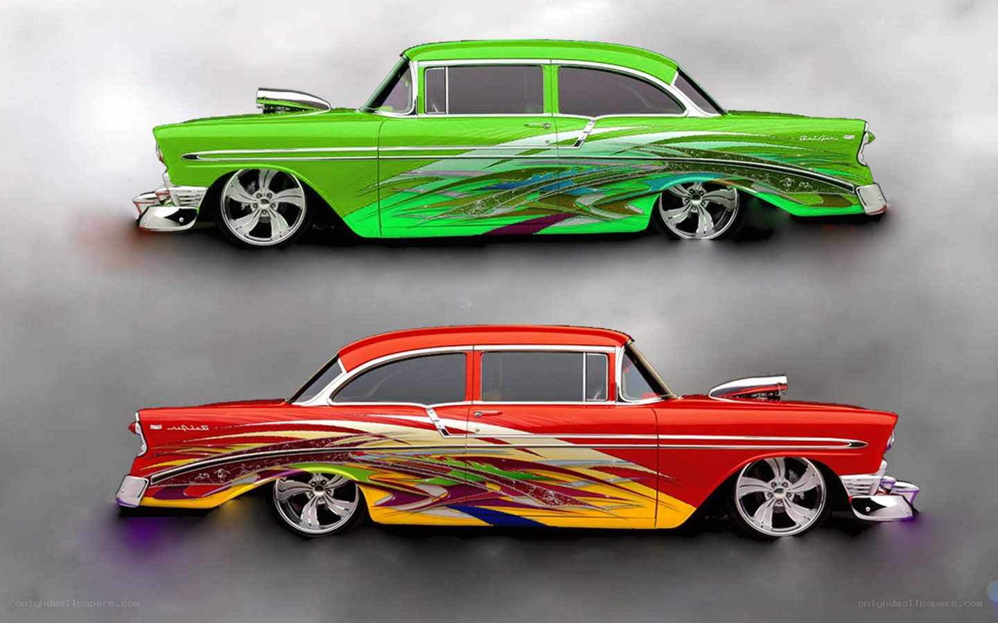 Custom classic cars with graphics