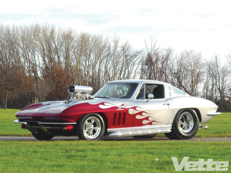 Custom Corvette with Flames