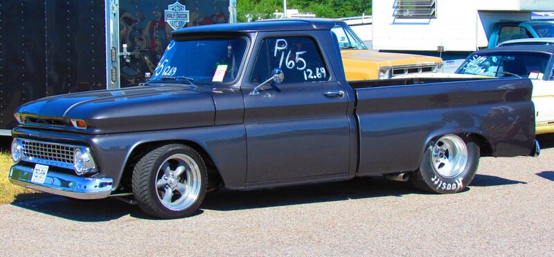 Custom Dark Gray Pickup Truck