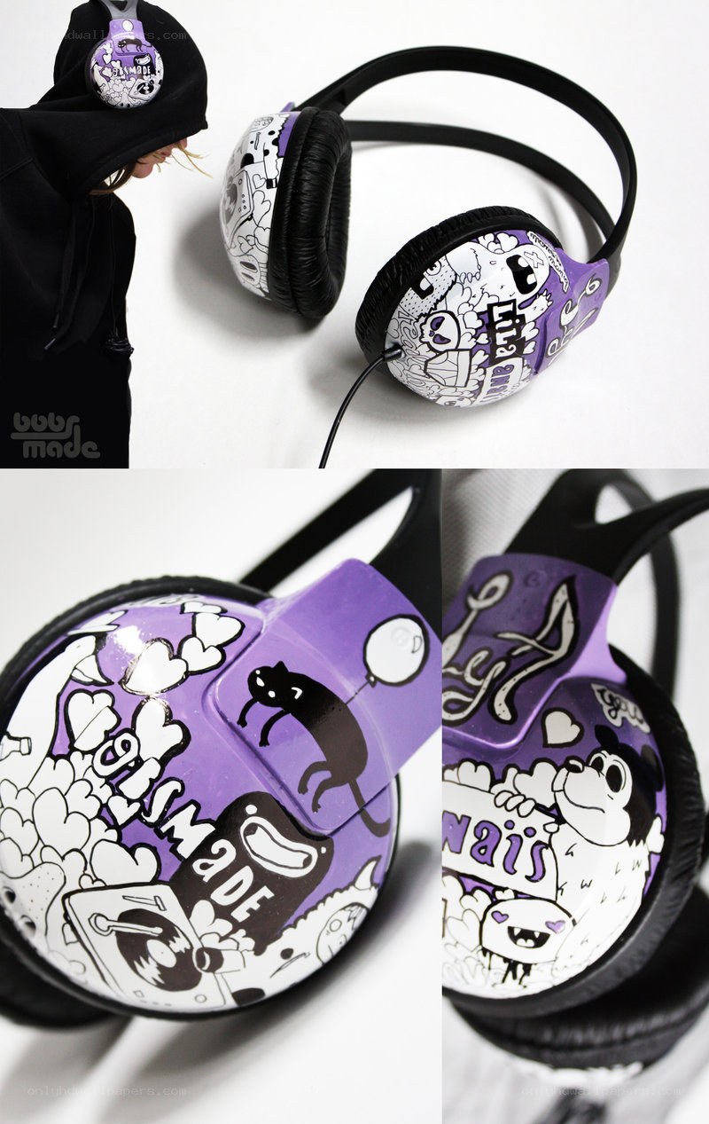 custom decorated headphones