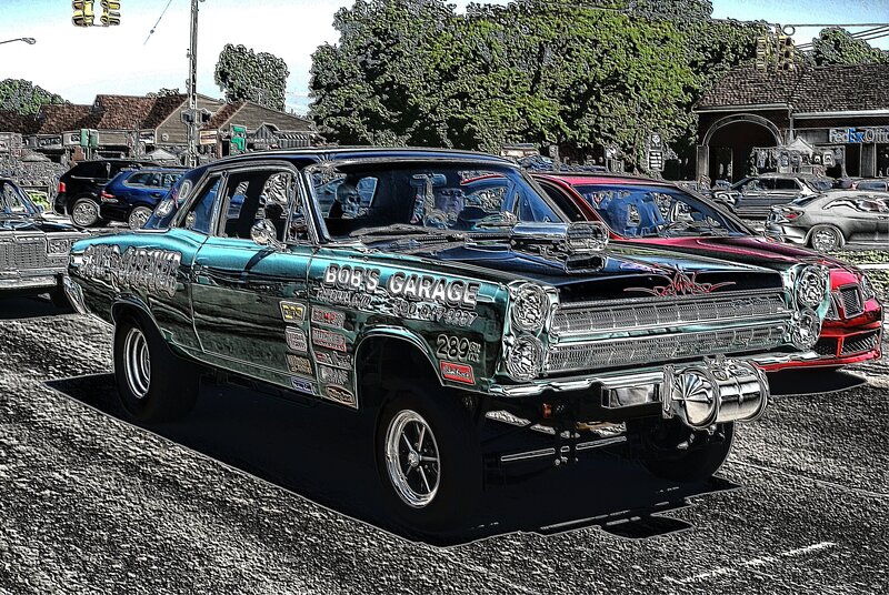 Custom Drag Racing Car — Black