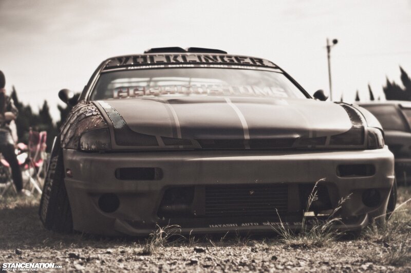 custom drift car at outdoor event