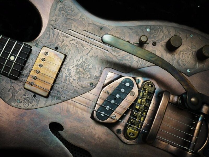 Custom Electric Guitar — Brown