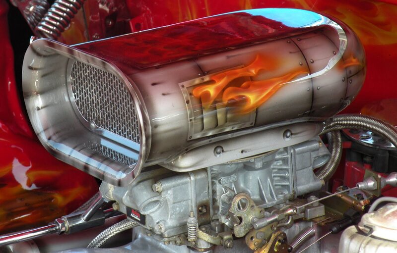 Custom Engine with Flame Design