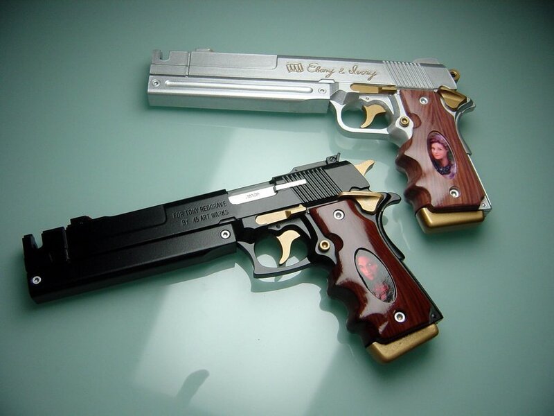 Custom engraved pistols