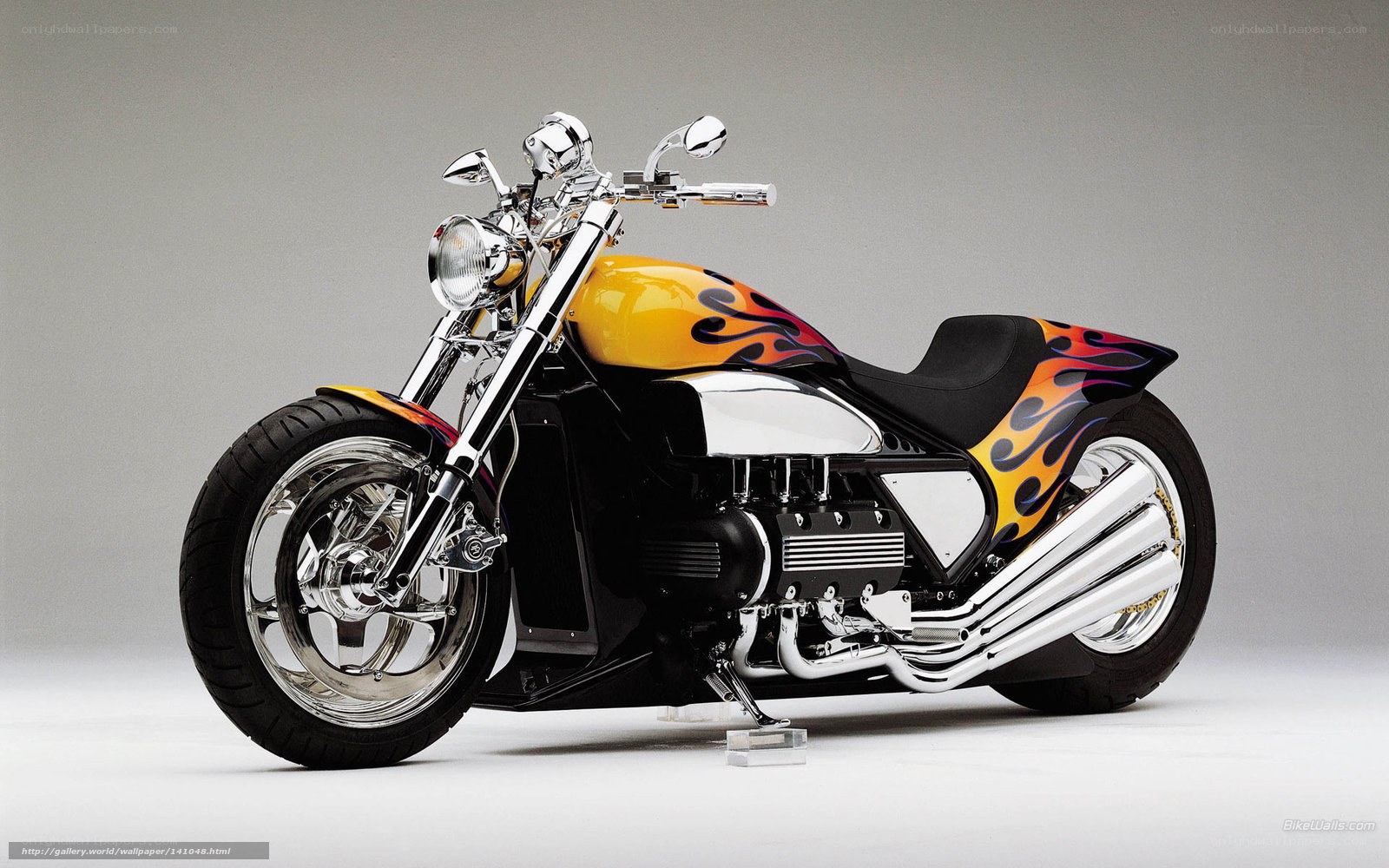 custom flame motorcycle