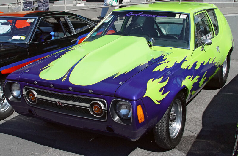 custom flame-painted car