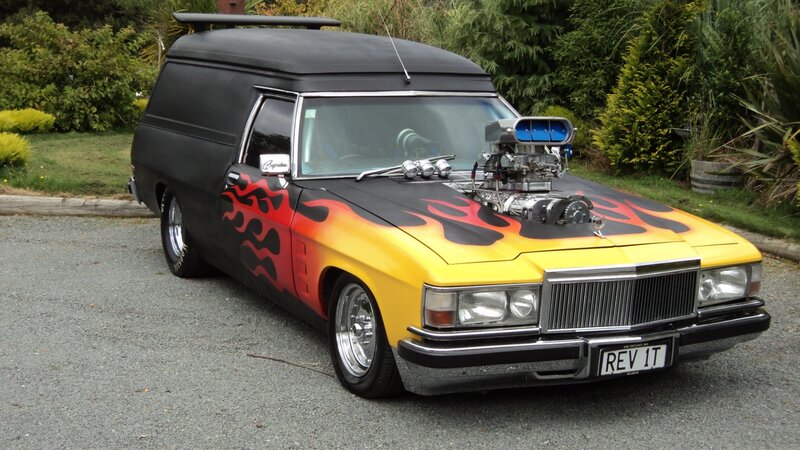 Custom Flame-painted Car — Yellow, Showcase