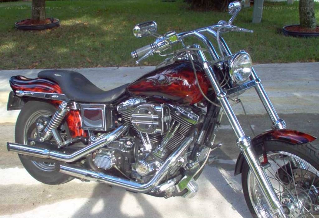 custom flame-painted motorcycle