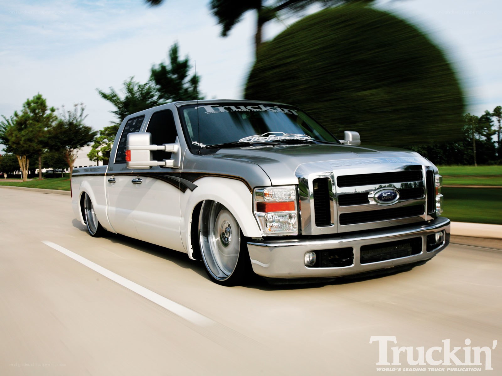 Custom Ford F-150 in motion