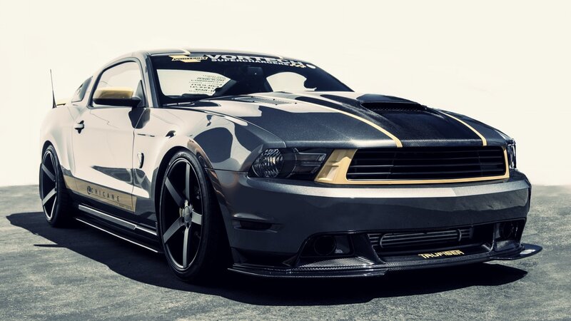 custom ford mustang with carbon fiber