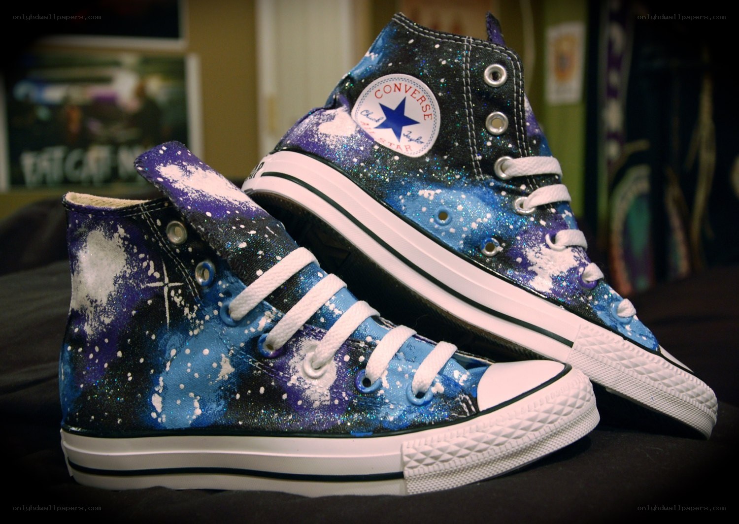 custom galaxy-converse sneakers