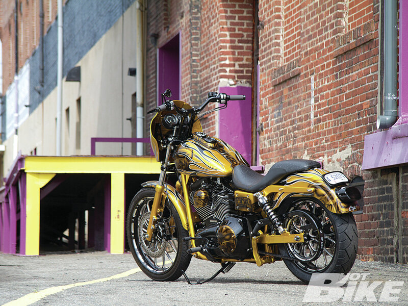 Custom Gold Motorcycle — Urban