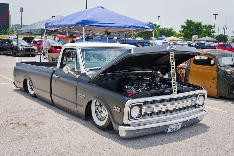 Custom Gray Pickup Truck — Outdoor, Afternoon