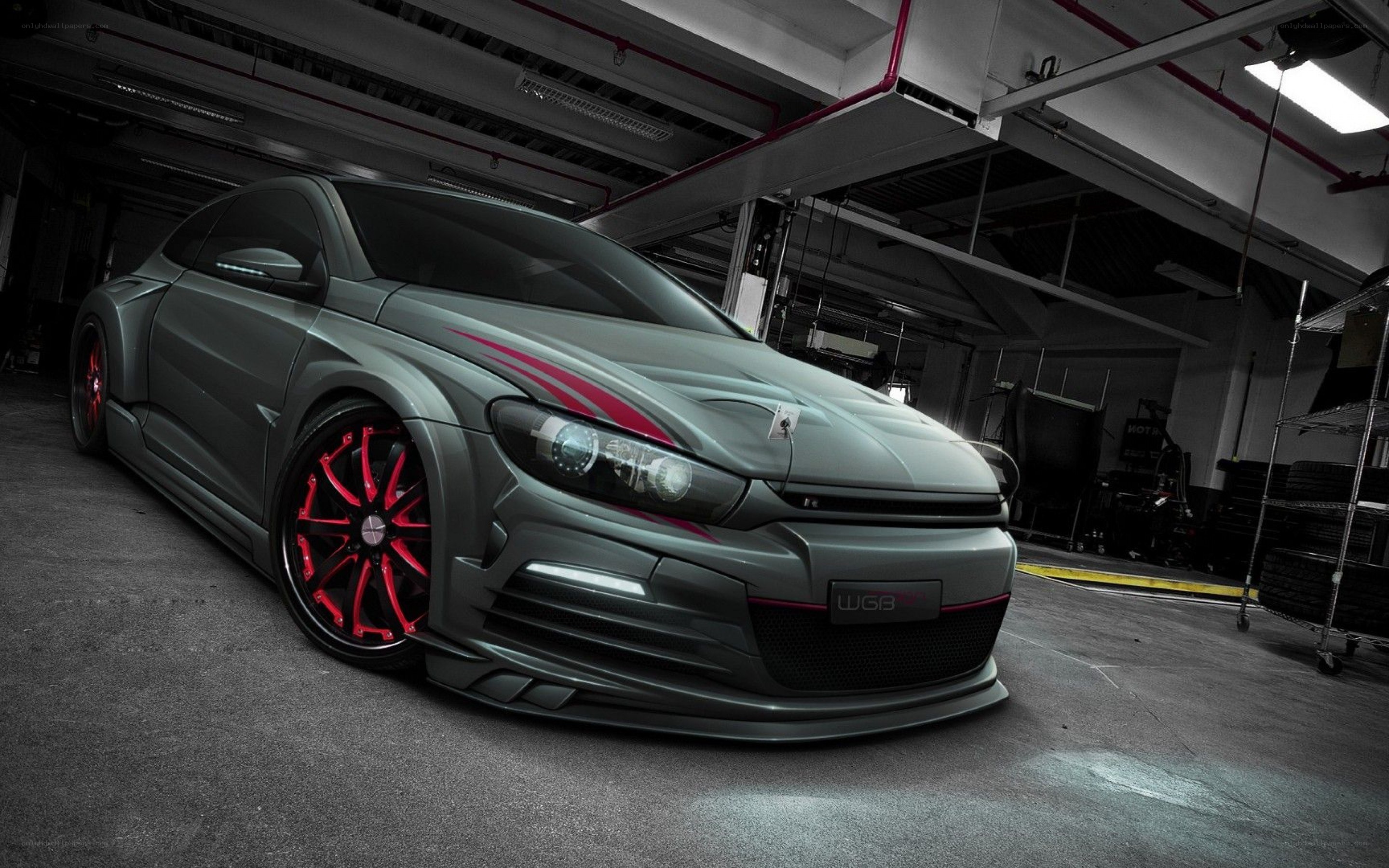 custom gray sports car
