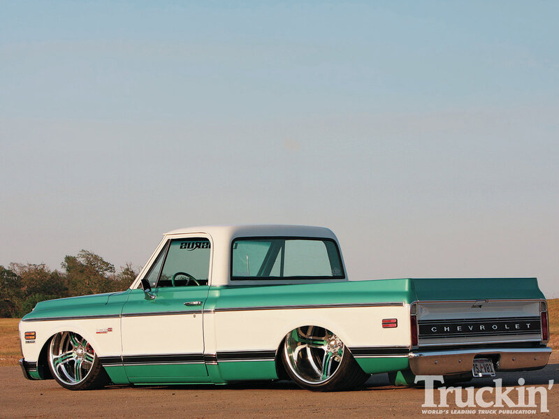 Custom Green and White Truck