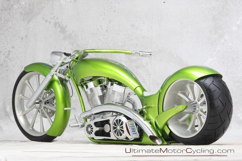 Custom Green Chopper Motorcycle — Showcase