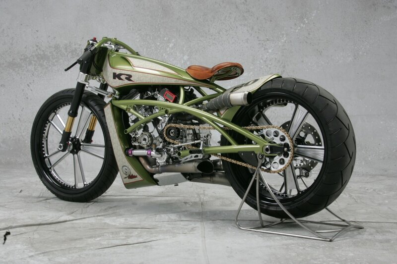 Custom Green Motorcycle — Neutral, Photograph, Seat